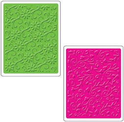 Sizzix Textured Impressions Embossing Folders - Floral Flourishe