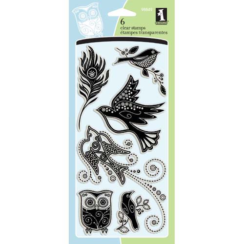 Inkadinkado Clear Stamp Set - Gem Stone Birds