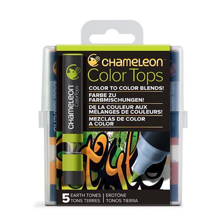 Chameleon Color Tops Marker Set 5/Pkg Earth Tones
