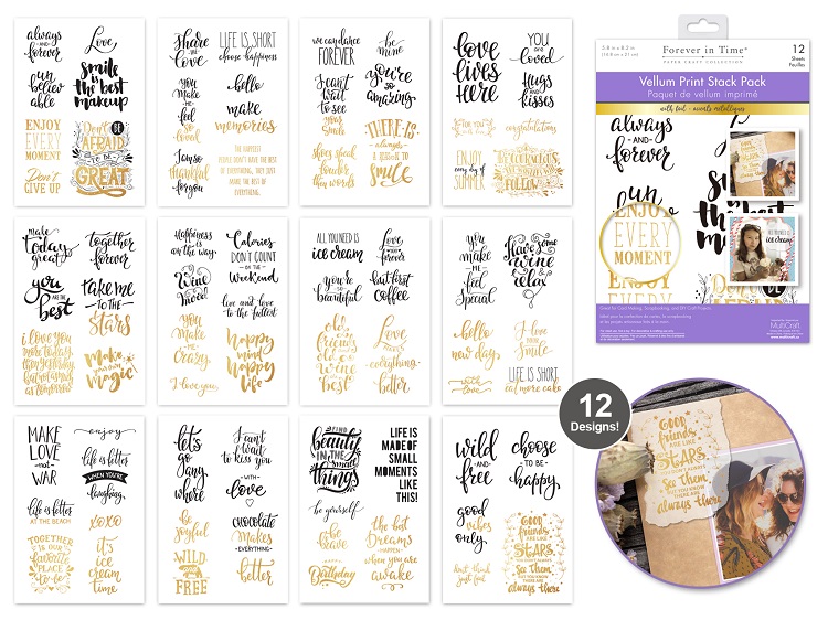 Forever in Time Vellum Foil Print Stack Pack - Inspirational 3