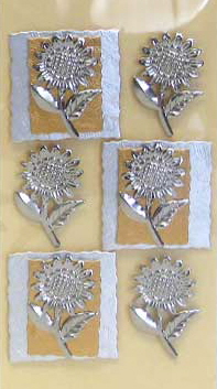 Embellishment Stickers - Metal Sunflowers