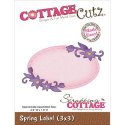 CottageCutz Die 3"X3" - Spring Label