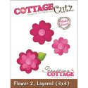 CottageCutz Die 3"X3" - Flower 2, Layered