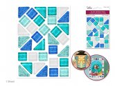 Craft Decor:  Glitter Glass Mosaic Tiles Self-Stick - Blues