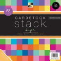 DCWV Cardstock Stack Textured Brights 12" x 12" - 58 sheets.