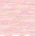 Pebbles Patterned Paper - 12" x 12" - Baby Pink Words