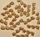 Metal Embellishments-Gold Leaf Triples