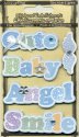 Chipboard Embellishments with Glitter Accents - Baby Boy Sayings