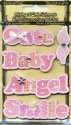Chipboard Embellishments with Glitter Accents - Baby Girl Saying